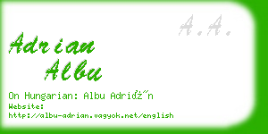 adrian albu business card